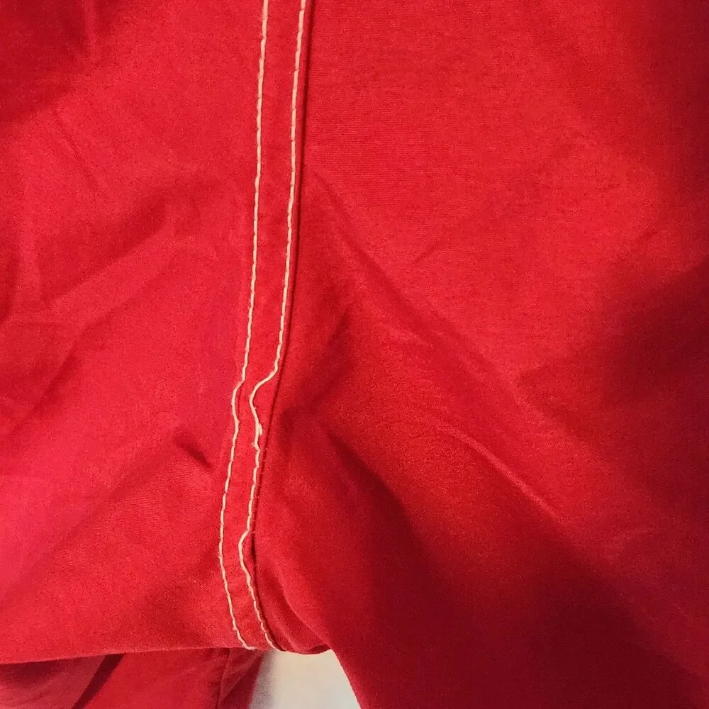 Vintage 90s Polo Sport Mens 34 Ralph Lauren Board Shorts Red Spellout Nylon Surf